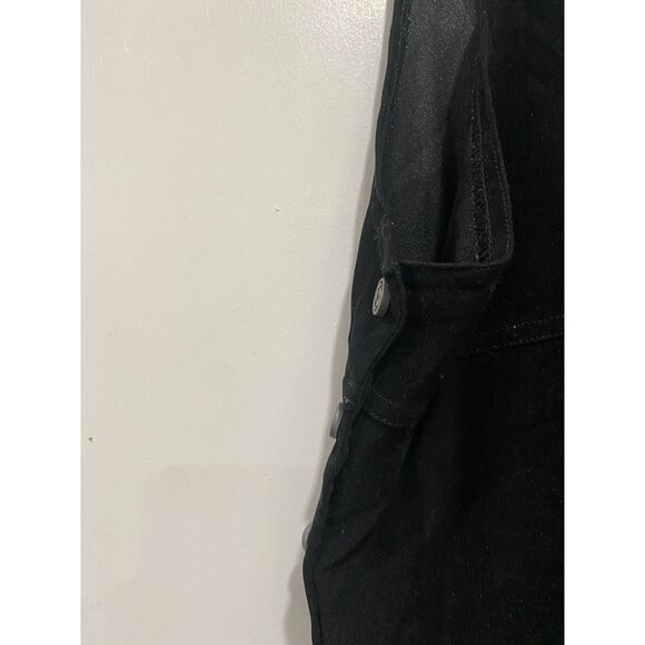 Mimi Maternity Cargo Jumpsuit Black Sz Small Polyester Faux Suede - Picture 16 of 16